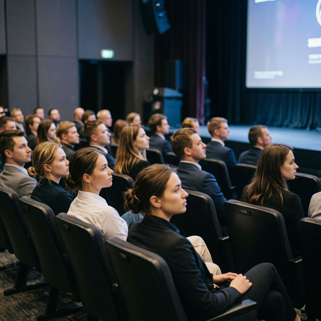 Audience during a keynote session