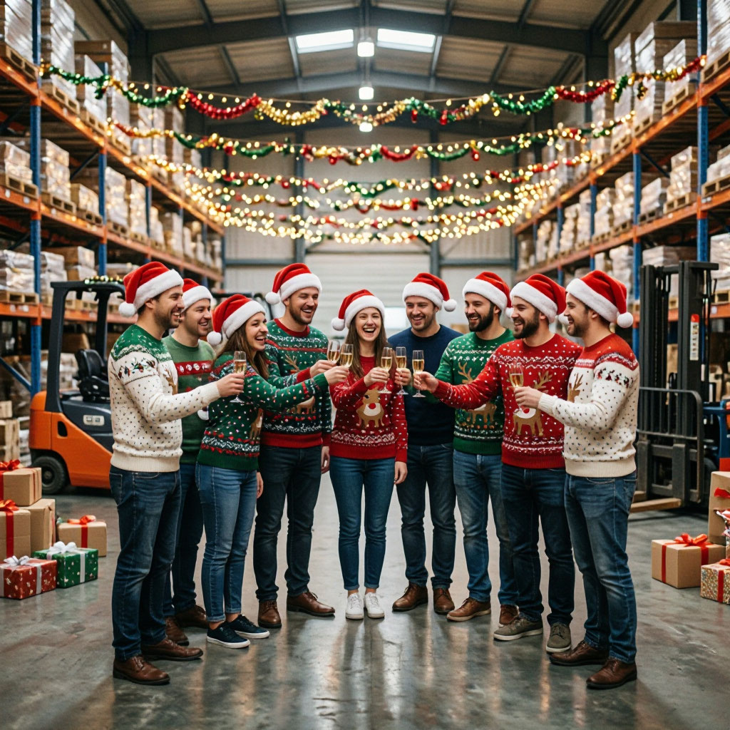 Warehouse holiday party