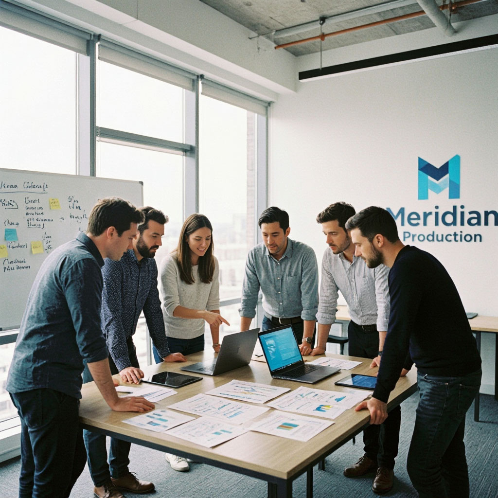Meridian production team collaborating