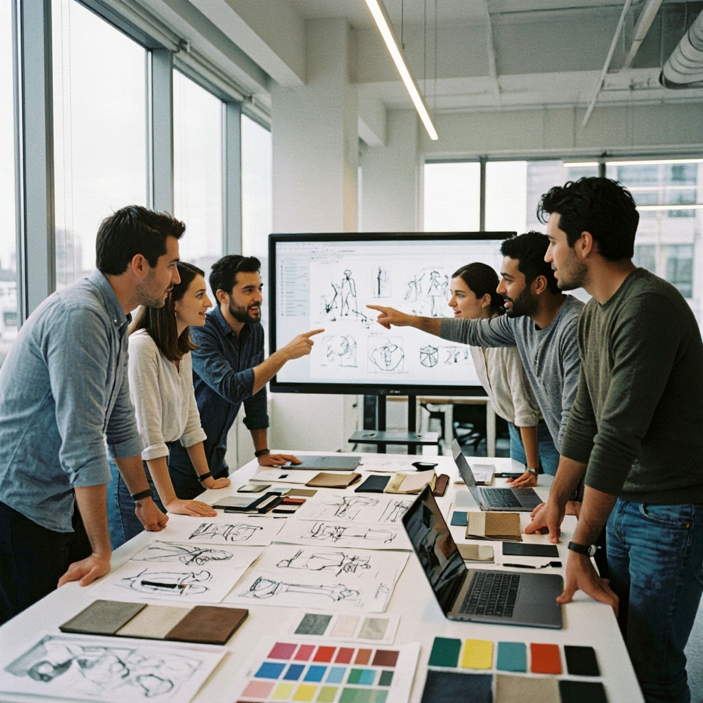 Team collaborating on event design